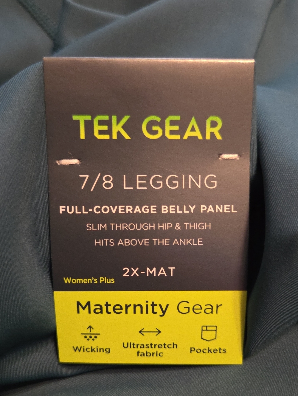 NWT "TEK GEAR" 7/8 Legging Maternity Gear Woman's Size 2X-Maternity - Picture 4 of 5
